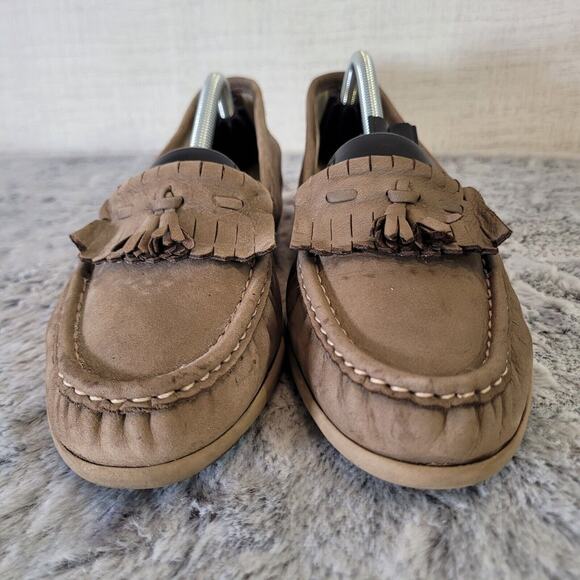 Sas Womens 9 M Softie Bone Kiltie Tassel Loafer Brown Tan Leather Original GUC - Picture 4 of 9